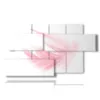 paintings pictures with pink feather - version: 7 pannelli 157x90cm