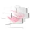 cuadros imagenes con pluma rosa - version: 9 pannelli 164x114cm