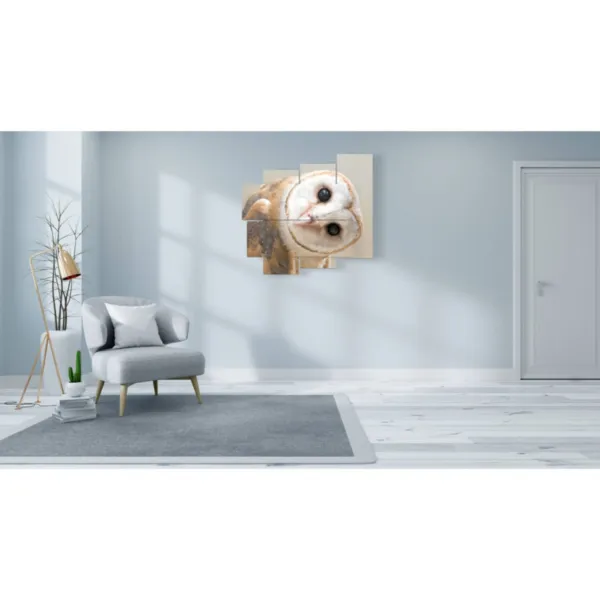 modern paintings with stylized birds