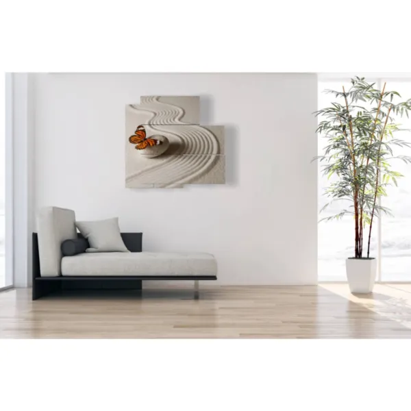 Interior design of a butterfly-themed frame