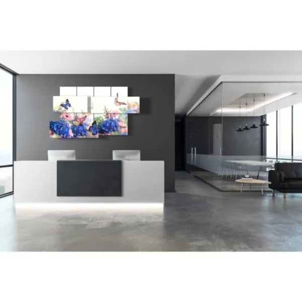 impressions de fleurs avec des papillons