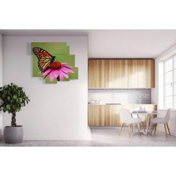 Cuadros de mariposas y flores en estilo boho