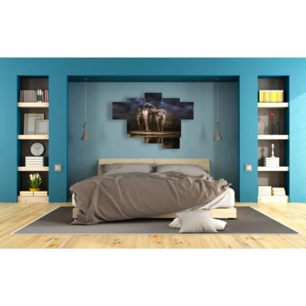 Gemälde mit Elefanten