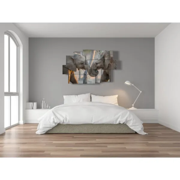 Painted elephant wall decoration