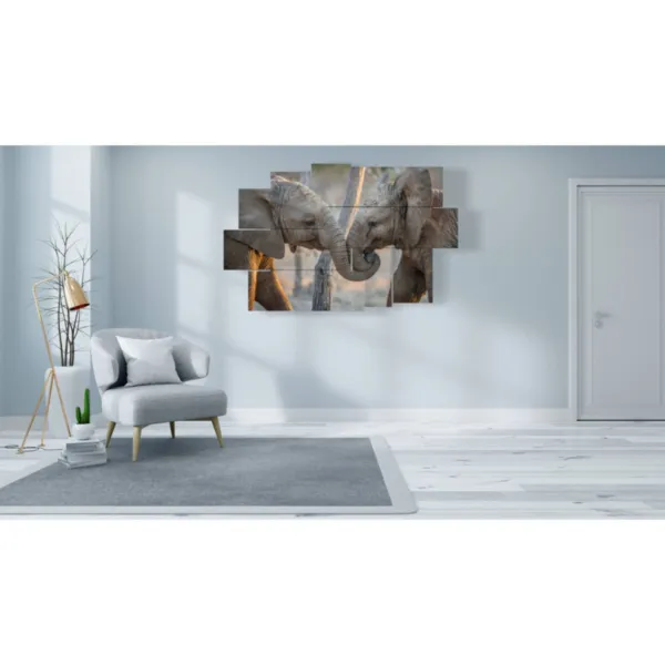 Printed painted elephants