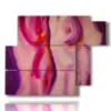 paintings with women stylized in the beauty of the body - version: 6 pannelli 122x96cm