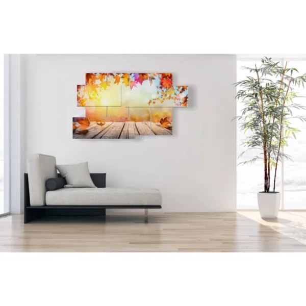 Decoración de otoño en la montaña