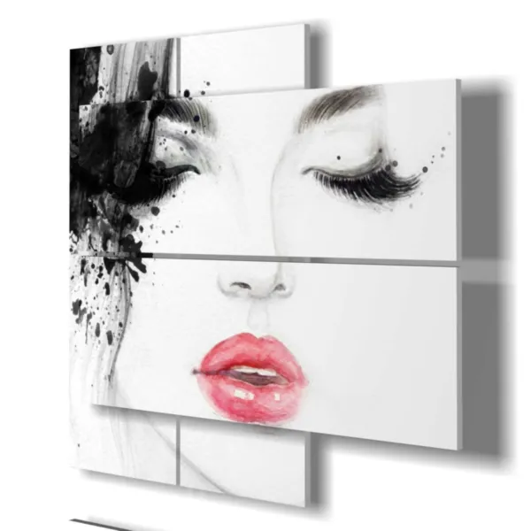 Paintings of sad women decorations