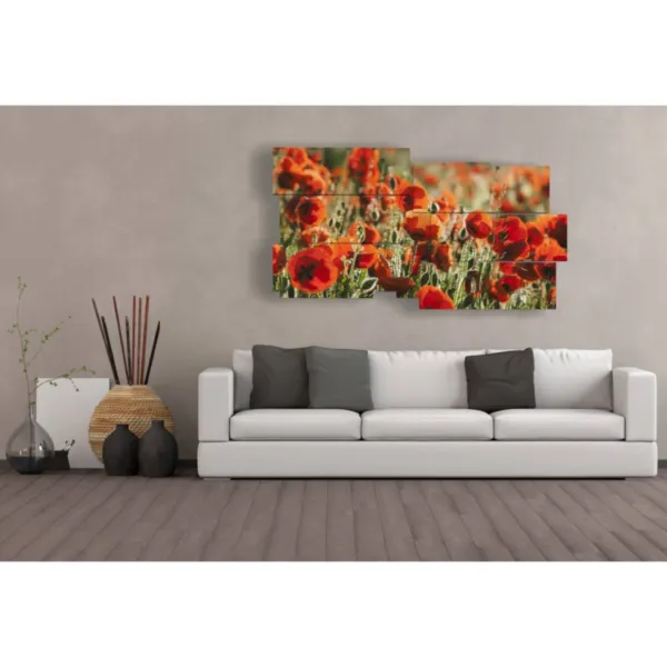 Décoration de tableau avec des coquelicots