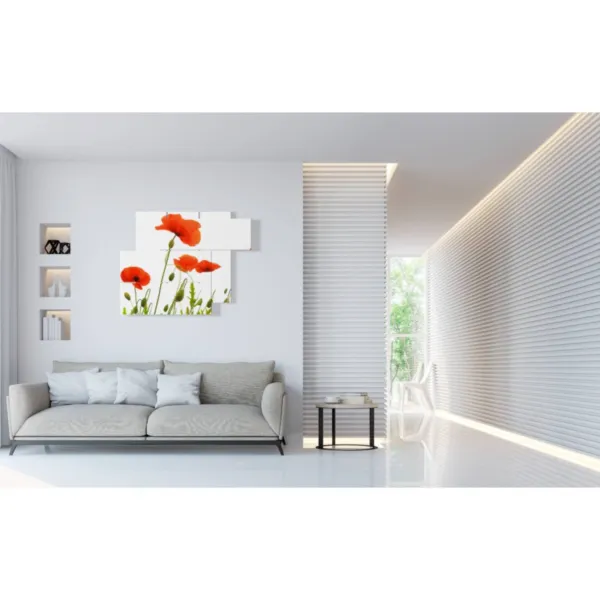 tables avec des coquelicots rouges