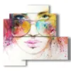 paintings modern women in color - version: 4 pannelli 83x78cm