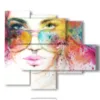 paintings modern women in color - version: 5 pannelli 104x90cm