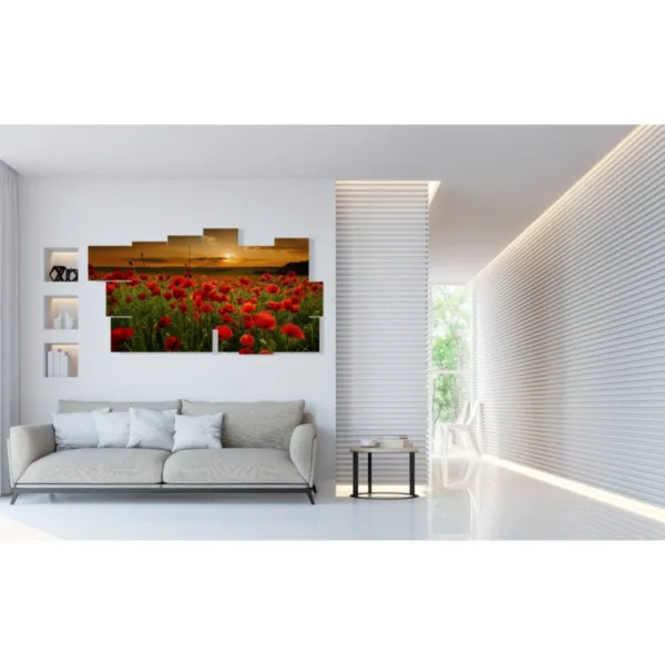 decorazioni murali campo di papaveri