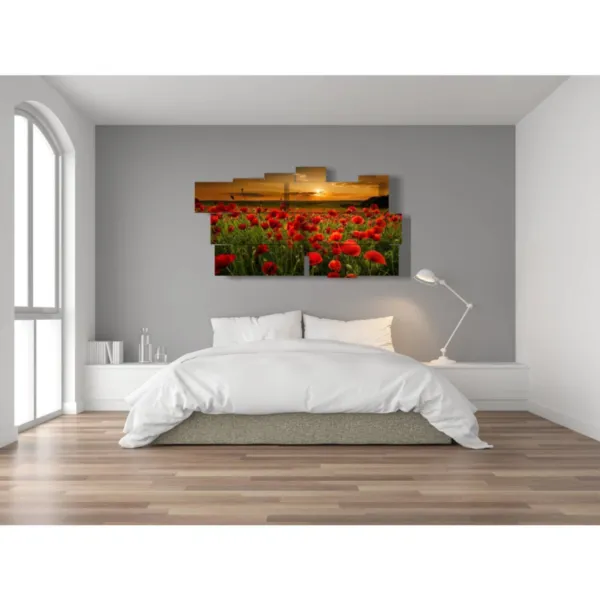 quadri moderni campo di papaveri