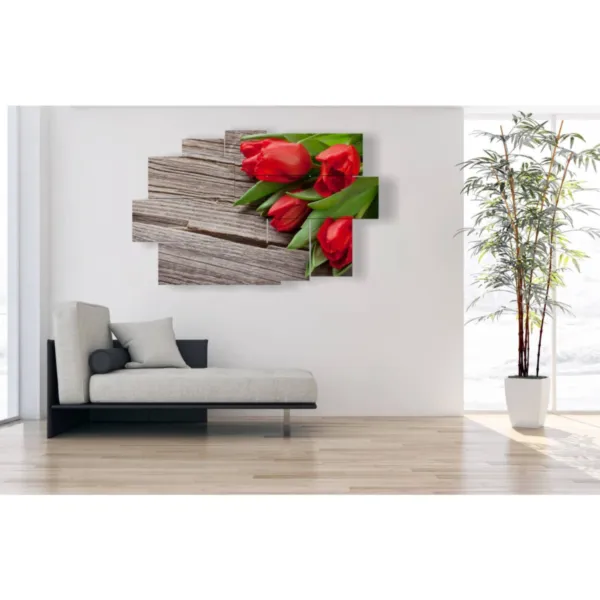 furniture with tulip flowers