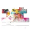 paintings modern women in color - version: 9 pannelli 187x110cm
