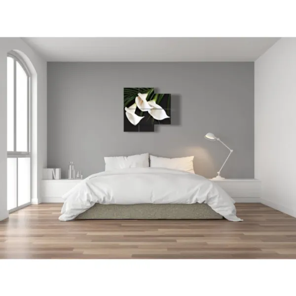 Decorative white street paintings