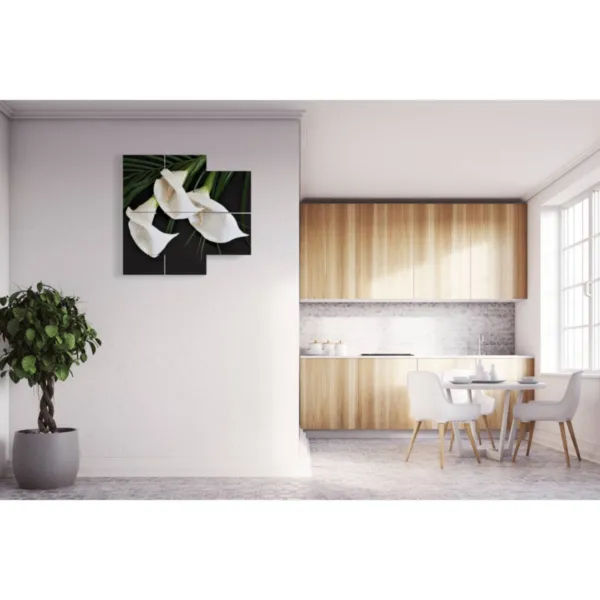 White street scene paintings on canvas