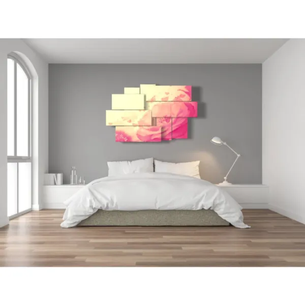 Romantisches Gemälde mit weißen Rosen