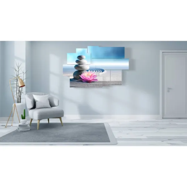 design interni con fiori viola