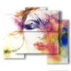 paintings abstract women painting eye - version: 5 pannelli 89x77cm