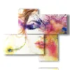 tableaux abstraits femmes peignant oeil - version: 4 pannelli 94x77cm
