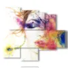 bilder abstrakte frauen malen auge - version: 5 pannelli 104x90cm