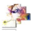 tableaux abstraits femmes peignant oeil - version: 5 pannelli 120x99cm