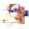 paintings abstract women painting eye - version: 6 pannelli 127x102cm