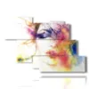paintings abstract women painting eye - version: 7 pannelli 150x102cm