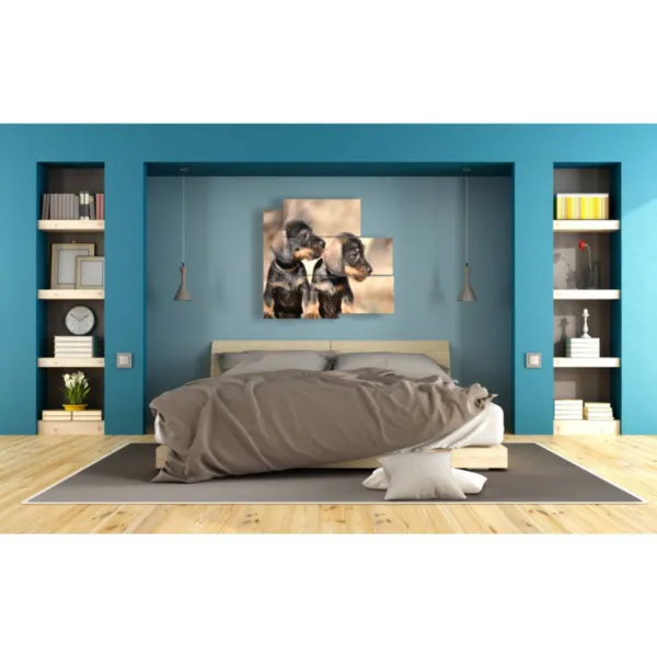 Art mural avec de petits chiens