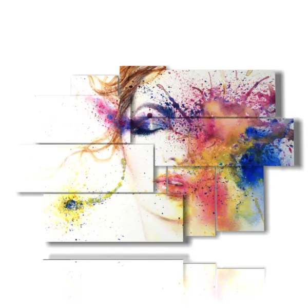 Abstract female paintings