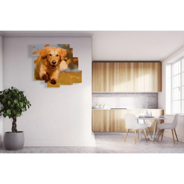 Dog paintings running