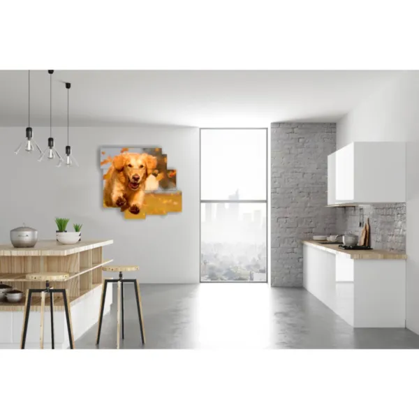 decorazione cane che corre