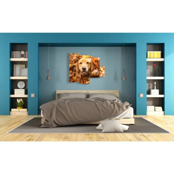 Wandkunst mit Fotos von lustigen Hunden