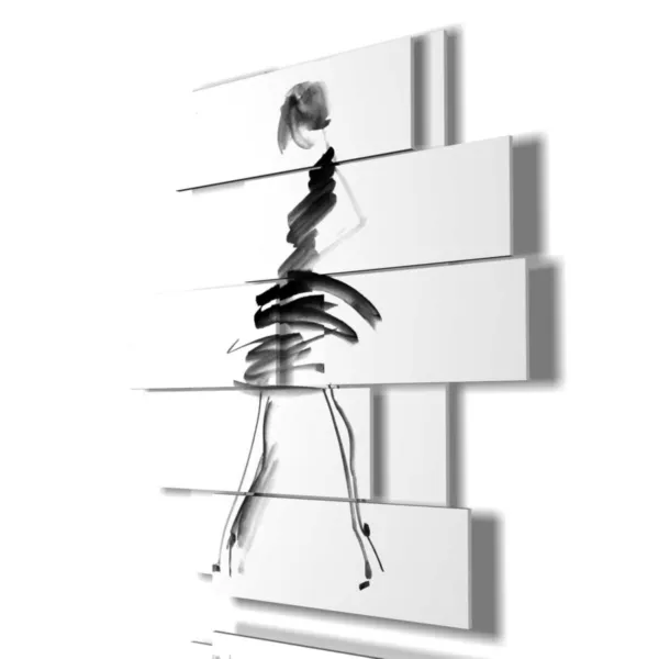 Stylized wall-mounted women figures