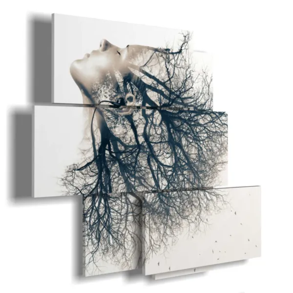 impressions en noir et blanc de femmes