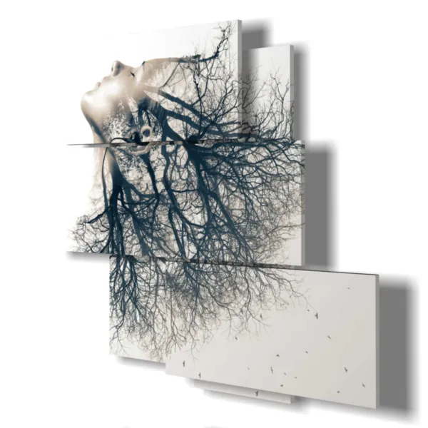 Women's black and white paintings