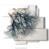 paintings of women in black and white with branched effect - version: 6 pannelli 113x99cm