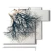 paintings of women in black and white with branched effect - version: 6 pannelli 122x96cm