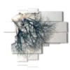 paintings of women in black and white with branched effect - version: 13 pannelli 180x151cm