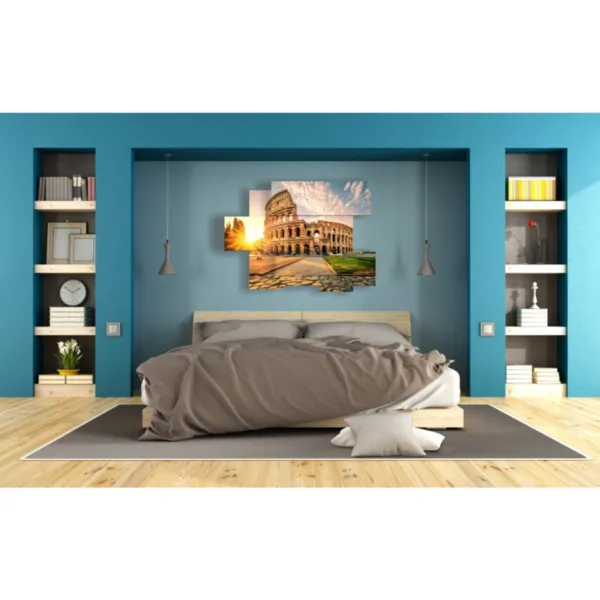 Abstract paintings Rome bedroom