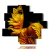 photo paintings women sunflower petals - version: 13 pannelli 172x153cm