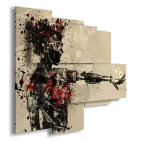 Abstract paintings with women dancing