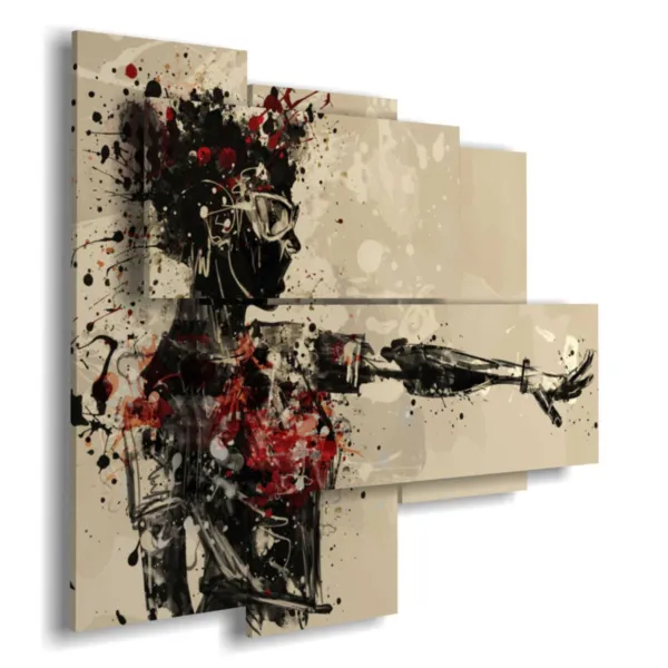 Abstract paintings with women dancing