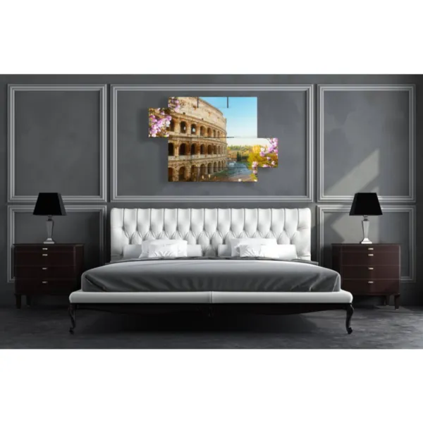 mura con foto del Coliseo