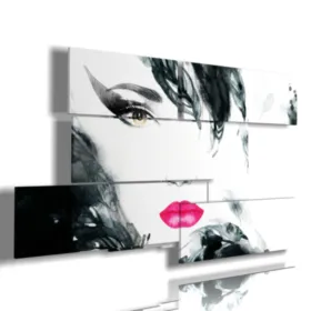 Paintings and images of women with black feathers