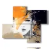 3d paintings abstract prints woman portrait - version: 4 pannelli 94x77cm