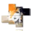 3d paintings abstract prints woman portrait - version: 4 pannelli 117x97cm