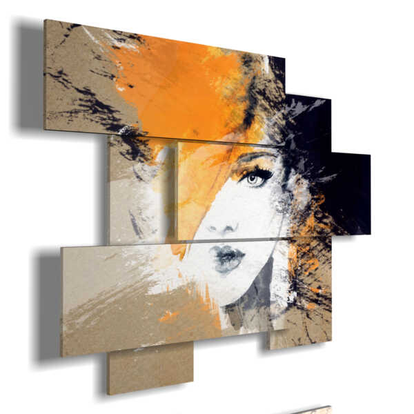 quadri 3d stampe astratte ritratto donna